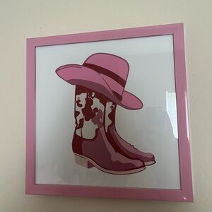 13in x 13in cowboy boot/hat photo